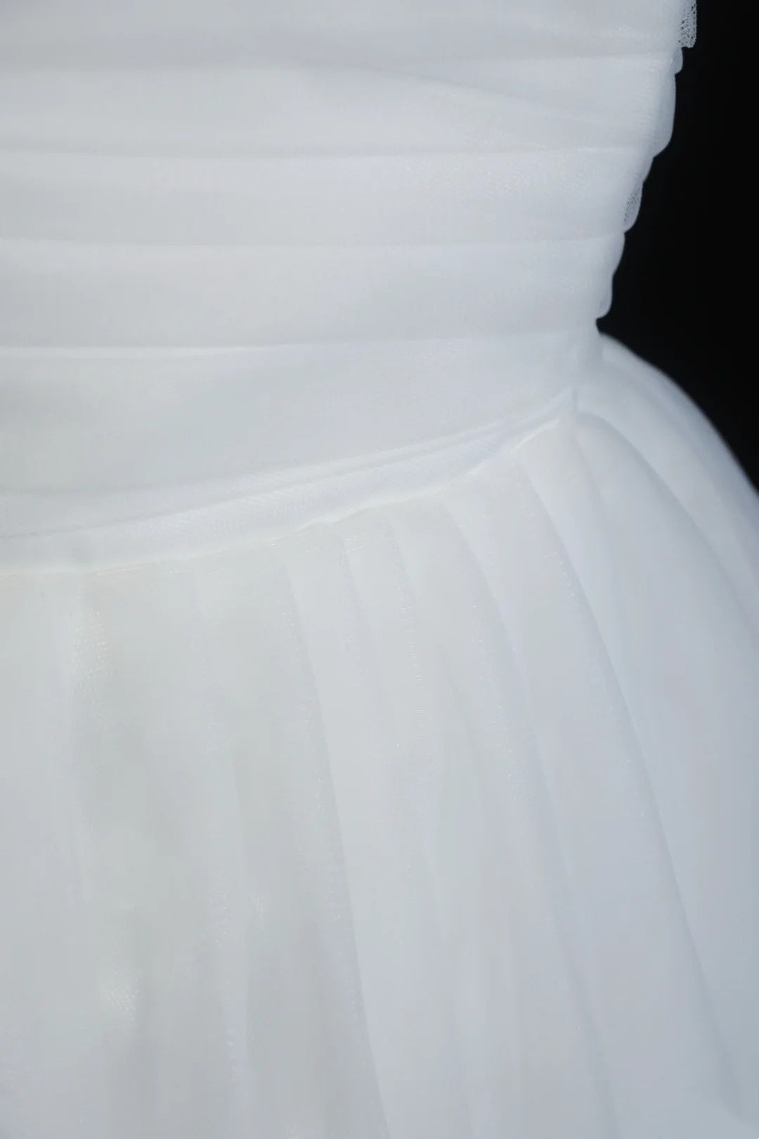 White Off Shoulder Tulle Mini Dress Corset Back Bow Homecoming Dress F0253