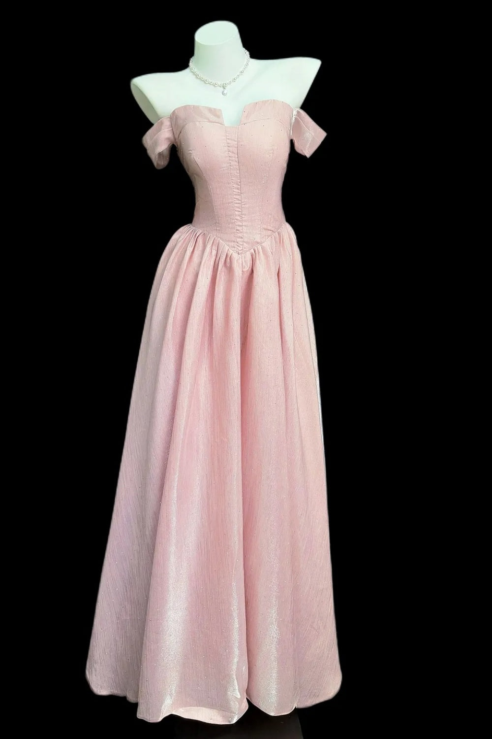 Evening Gown Pink Off Shoulder Custom Disney Princesscore Tulle Ball Gown Floral049