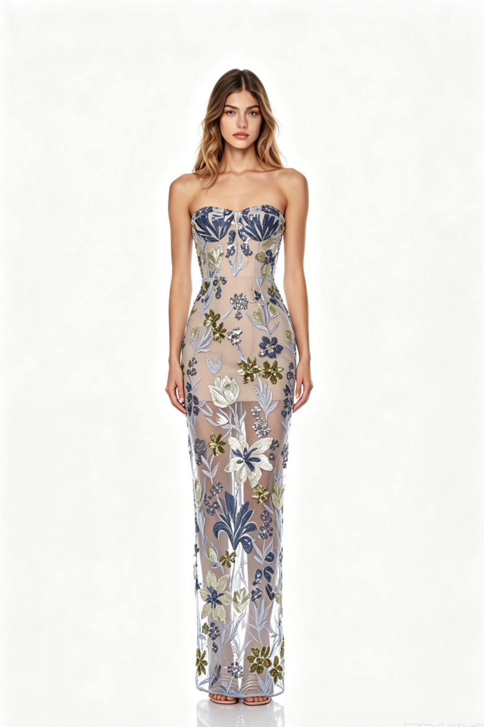 Women Luxury Elegant Floor Length Evening Gown Formal Dinner Banquet Long Dress F063