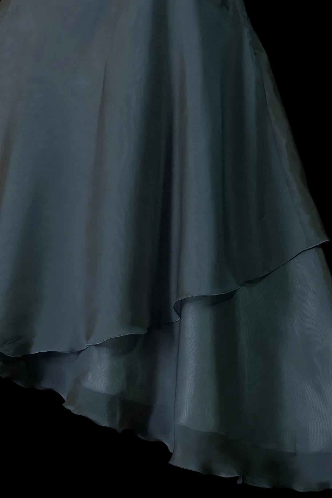 Slate‑Gray Satin Cowl Neck Homecoming Dress Beaded Tassel Fall Formal Party Gown F0089
