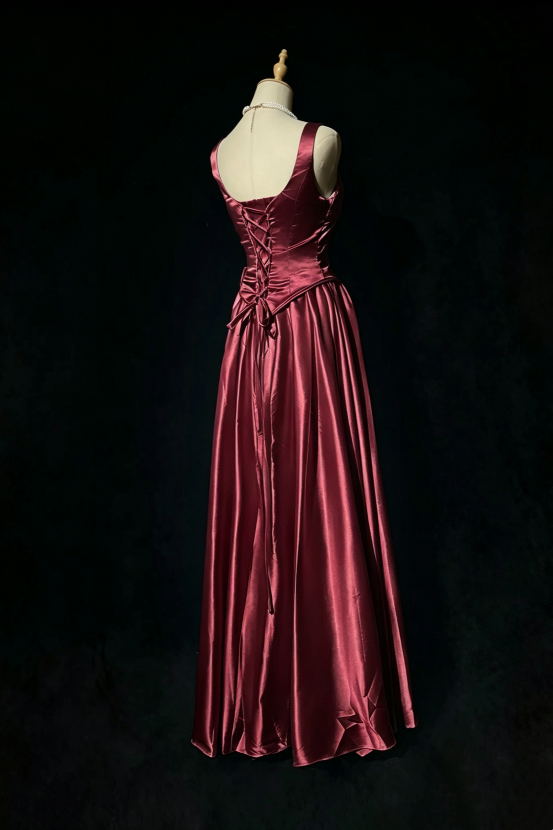 Prom Dress Corset Bodice Satin Evening Gown Multiple Colors For Special Occasion F0066