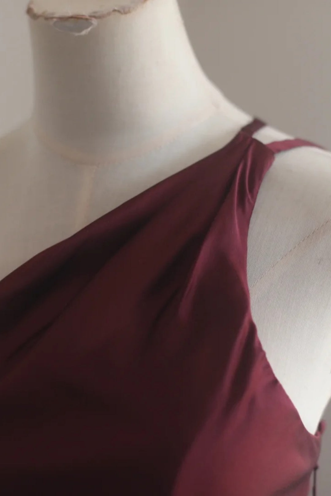 Burgundy Satin Mini Dress Holiday Party Homecoming Dress F0408