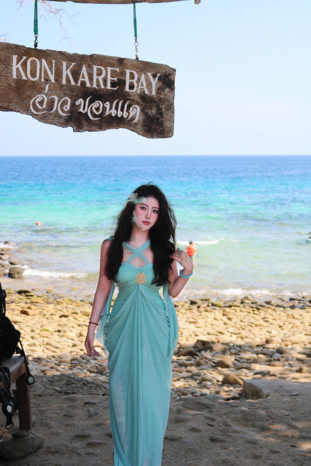 Custom Mint Halter Draped Mesh Maxi Dress Beach Wedding Guest Long Evening Gown Elegant Vacation Outfit Floral052