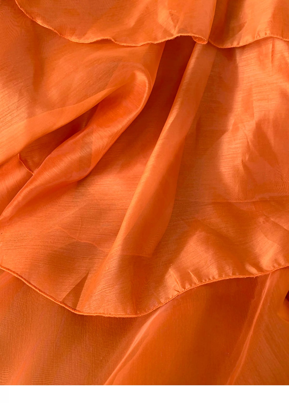 Orange Halter Tiered Ruffle Maxi Dress, Beach Dress F0480