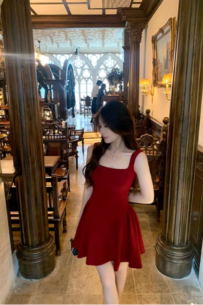 Simple Elegant Short Dress, Casual Dating Light Formal Gown FD04