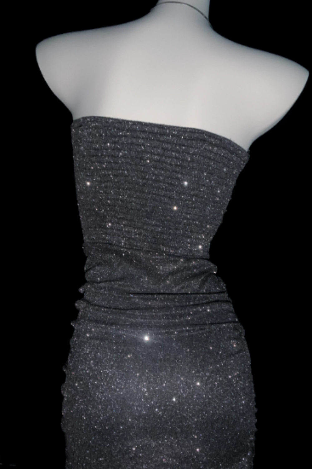 New Arrival Glittery Bodycon Dress Sexy V-Neck Strapless Mini Dress  Party Attire 006