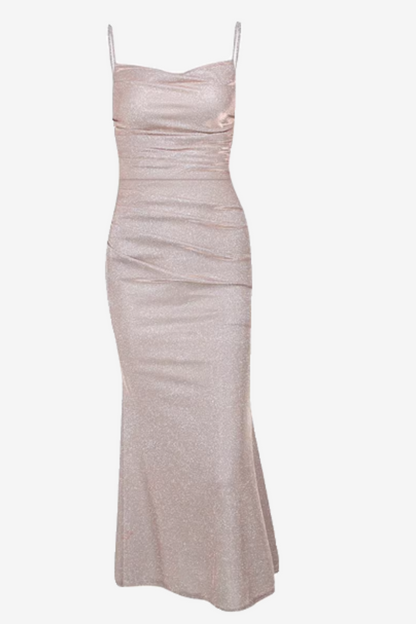 Sparkling Strappy Bodycon Dress  Birthday Dinner Evening Gown FD029