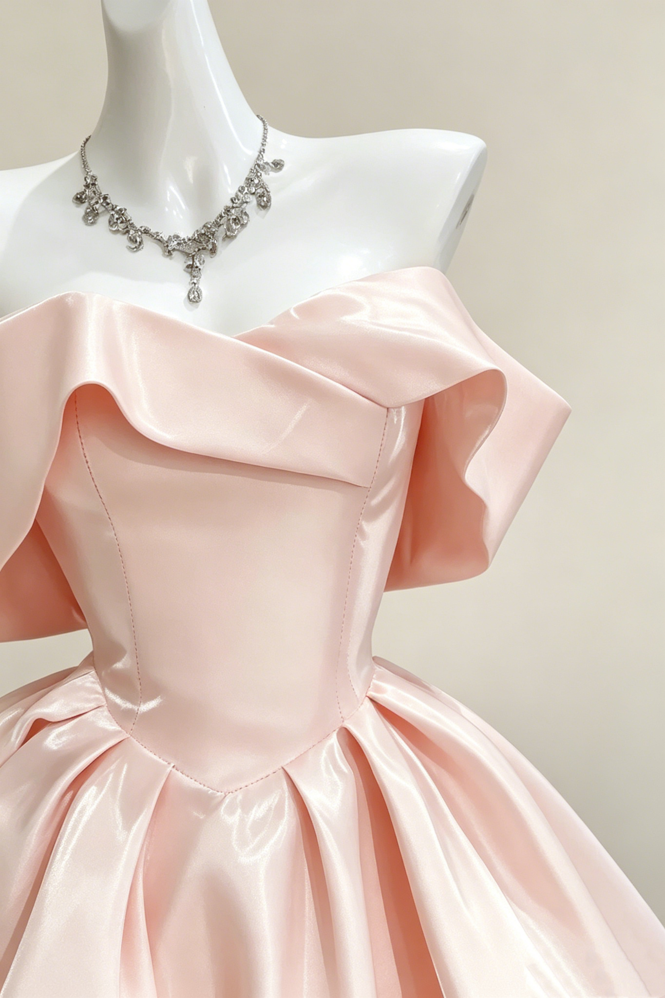 Off‑Shoulder Puff Short Homecoming Dress Lace‑Up Back Formal Gown F0032